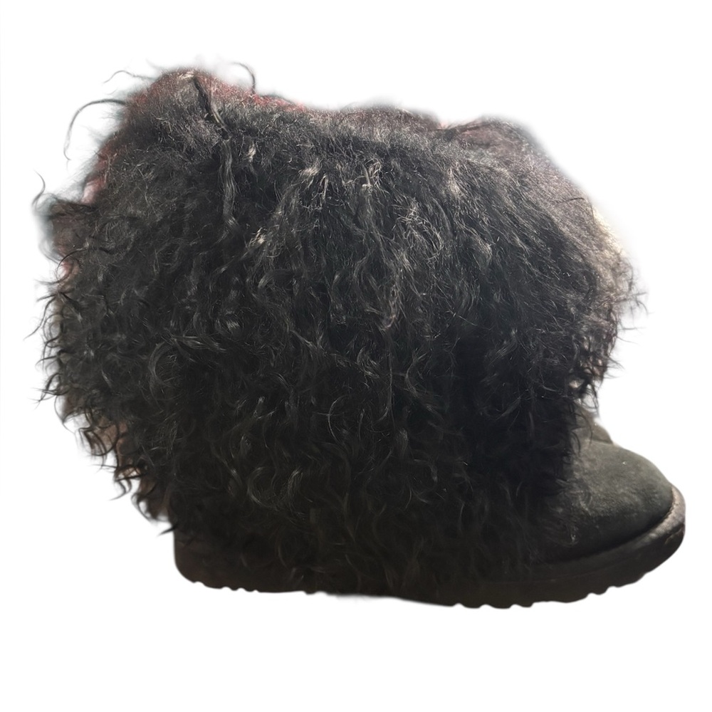 UGG Australia Mongolian Sheepskin Leather Fur Boots Sz 7